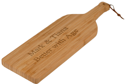 unknown Eco-Friendly Bamboo Wood Wine Bottle Cutting Board