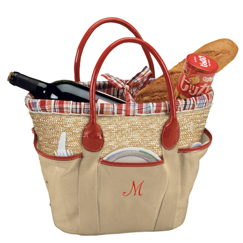 unknown Natural Eco Friendly Woven Picnic Tote Bag