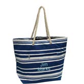 Eco Friendly Striped Beach Tote Bag