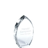 Executive Tear Drop Crystal Award Plaque
