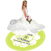 White Floral Dance Floor Decal