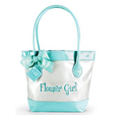 Embroidered Flower Girl Tote Bag