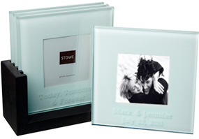 Square Glass Photo Coasters