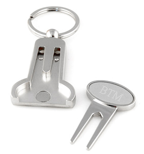 Monogrammed Golf Divot Tool Keychain