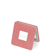 Pink Leather Compact Mirror