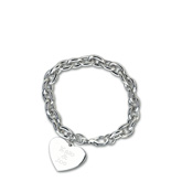 Silver Heart Link Bracelet