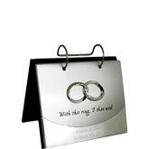 Silver Wedding Band Flip Photo Album (New Arrival)