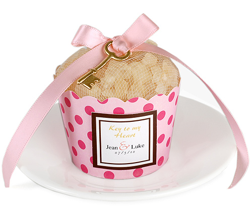 unknown Key To My Heart Ribbon Bath Salts Cupcake Favor