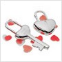 2 Piece Key and Lock Keychains
