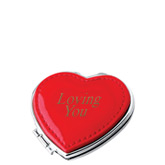 Leather Heart Compact Mirror