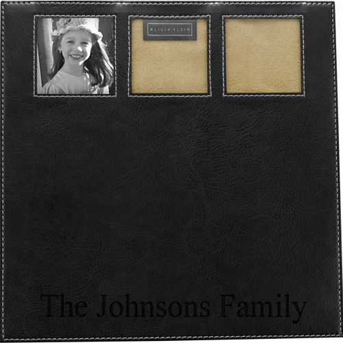 unknown Triple Leather Photo Frames Computer Mousepad
