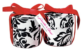 Love Bird Damask Cylinder Box