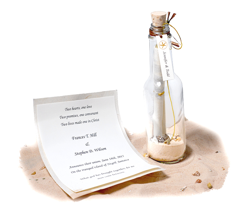 unknown Message In A Bottle Invitation