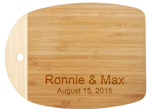 unknown Mini Personalized Bamboo Wood Cutting Board