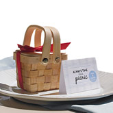 Sweet Double Handles Mini Picnic Basket (Set of 6)