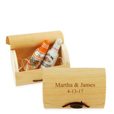 Eco-Friendly Mini Wood Champagne Box Favor - Available 6/15/13