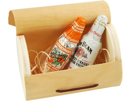 unknown Eco-Friendly Mini Wood Champagne Box Favor