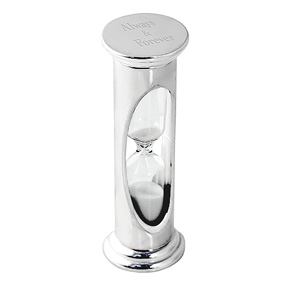 unknown Personalized Silver Hourglass Sandtimer