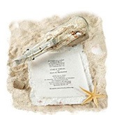Message in a Bottle Invitation With Mulberry Paper