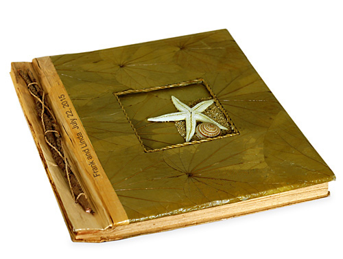 unknown Handcrafted Butterfly Leaf Beach Starfish Photo Album