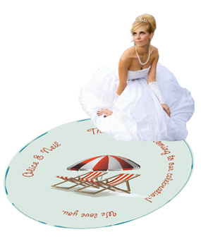 Nautical Beach Deck Chair Dance Floor Decal