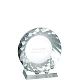 Optic Crystal Plate Award with Stand
