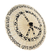 Hand Painted Peace Garden Paper Parasol