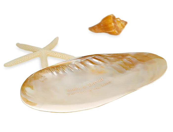 Personalized Mother of Pearl Seashell Plate