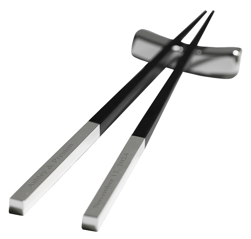 personalized silver chopsticks
