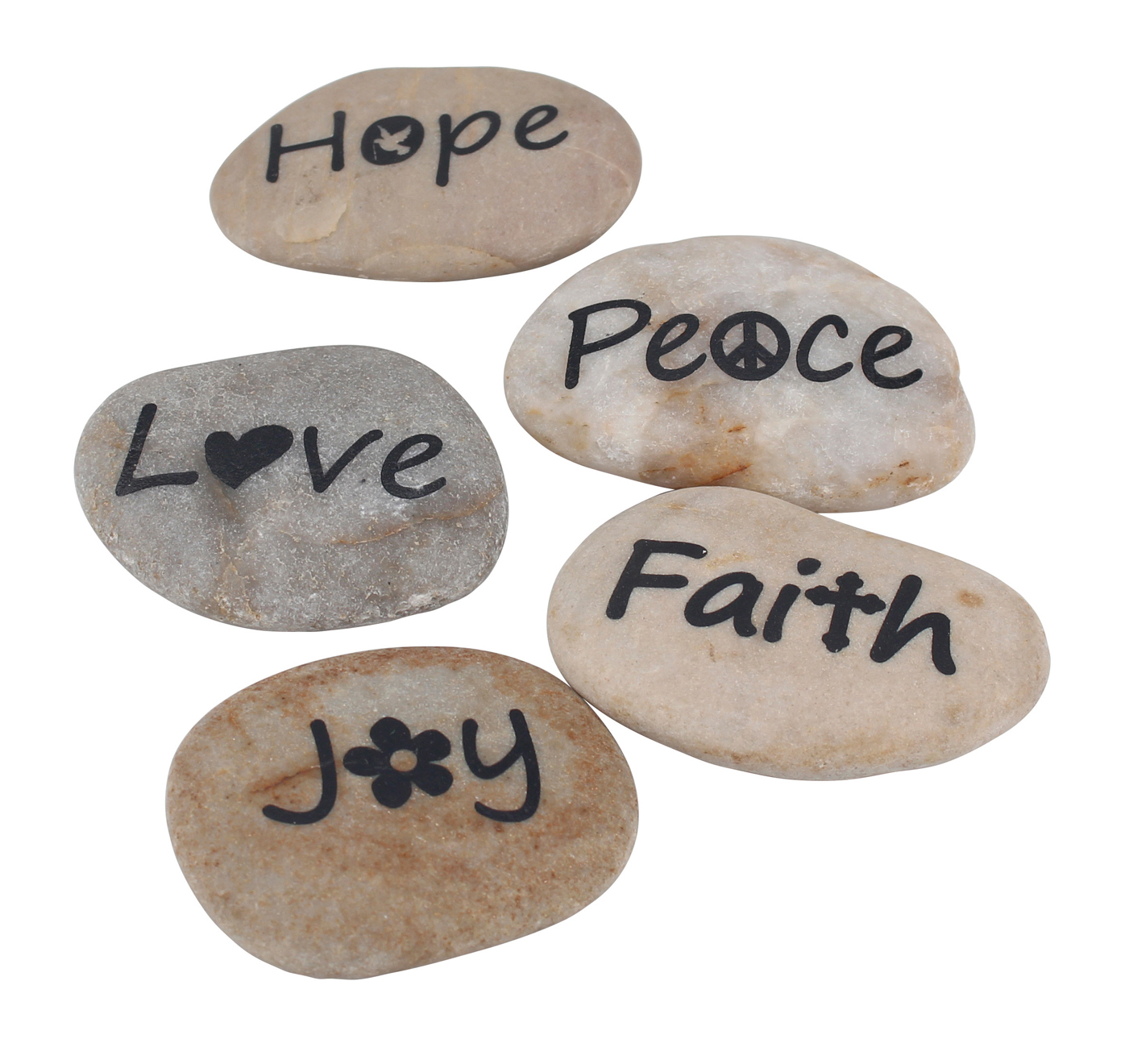 Personalized Sentiment Paper Weight Faith Rocks (Set of 5)*