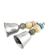 Personalized Art Deco Silver Wedding Bell Favor (New Arrival)