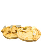 Eco-Friendly Engraved Poker Chip Cutting Board With Cheese Accessories