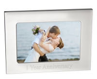 4" x 6" Engraved Polished Silver Picture Frame
