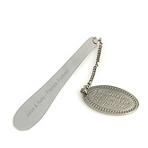 Personalized Silver Bookmark with Tag