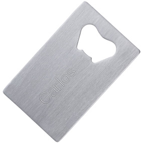 Personalized Steel Credit Card Bottle Opener - Available 5/30