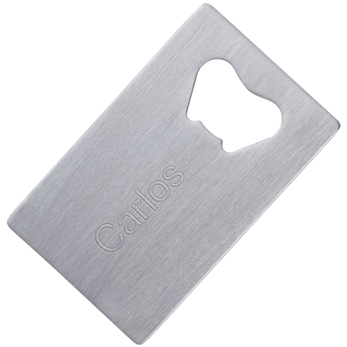 unknown Personalized Stainless Steel Credit Card Bottle Opener