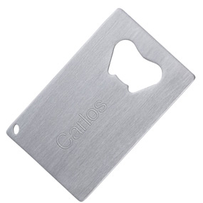 Personalized Steel Credit Card Bottle Opener - (New Arrival)