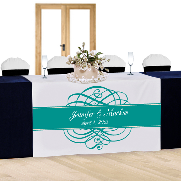 unknown Royal Flourish Personalized Table Runner
