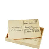 Personalized Wood Save the Date Wedding Postcard (New)