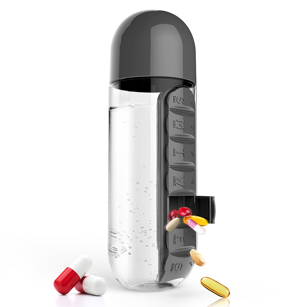 unknown Smart Pill Organizer Sport Water Bottle