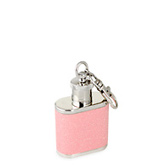 Pink Glitter Flask Keychain