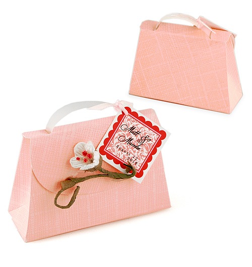 Blushing Bride Purse Wedding Favor Box