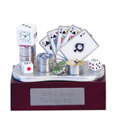 Poker Cards & Chips Clock Set
