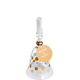 Polka Dot Hand Painted Glass Wedding Bell (New Arrival)
