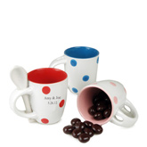 Polka Dot Espresso Coffee Cup With Spoon - Out of Stock
