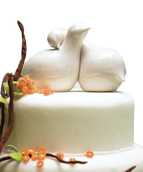 unknown Porcelain Love Birds Cake Toppers
