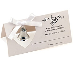 unknown Ring for a Kiss Wedding Bell Placecards (Set of 12)