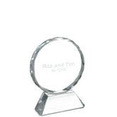 Round Optic Glass Disk Award