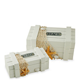 His & Hers Sandy Beach Star Fish Treasure Boxes