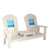 Bride & Groom 'Seat for Two' Sandy Bench Picture Frame (New Arrival)